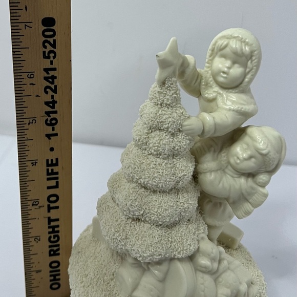 Snow Babies Vintage Children Star on Christmas Tree Off White Musical Motion - Picture 7 of 8